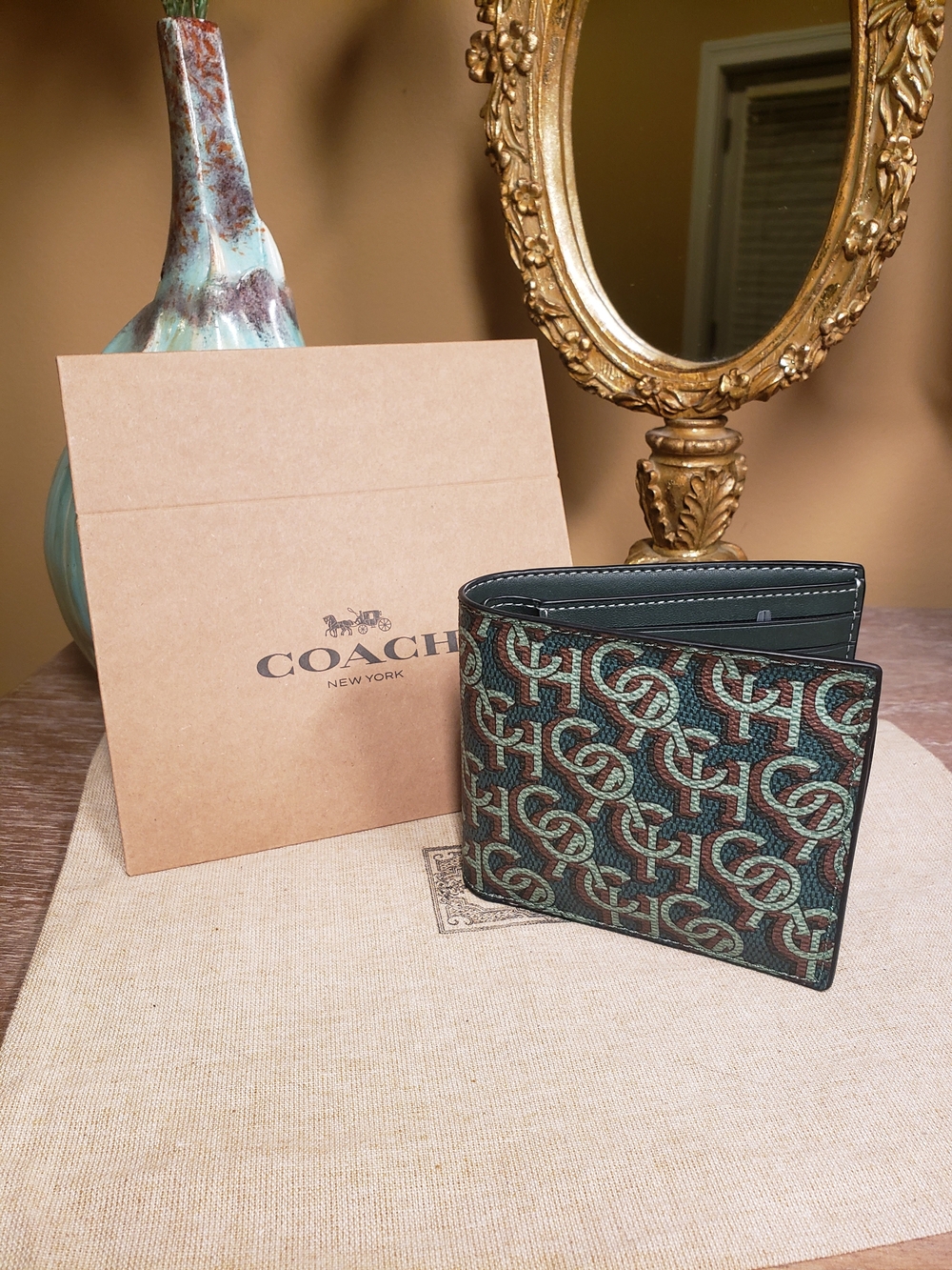 Coach Men's Signature Monogram Wallet w/ Removable Insert NWT! - Picture 4 of 9